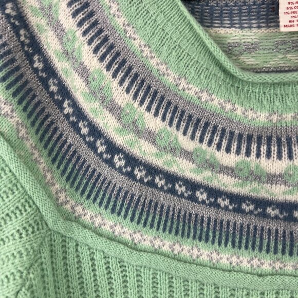 Sundance Lambs Wool Angora Blend Fair Isle Nordic Scandinavian Sweater Size L - Picture 3 of 4